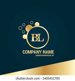 luxury gold BL company linked letter logo concept. Designed for your web site design, logo, app, UI. initial logo design. elegant logo