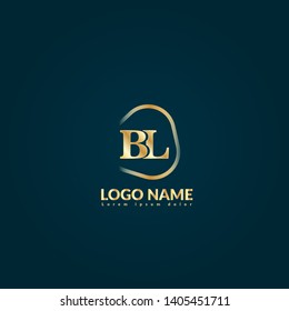 luxury gold BL company linked letter logo concept. Designed for your web site design, logo, app, UI. initial logo design. elegant logo