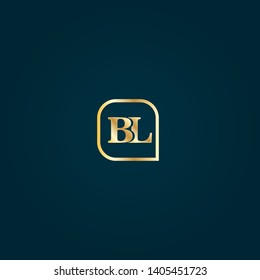 luxury gold BL company linked letter logo concept. Designed for your web site design, logo, app, UI. initial logo design. elegant logo