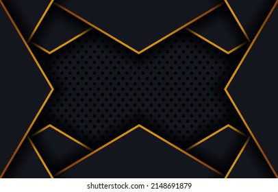 Luxury gold and black background design
