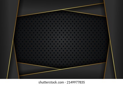 Luxury gold and black background design