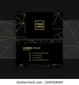 luxury Gold and black business card template.