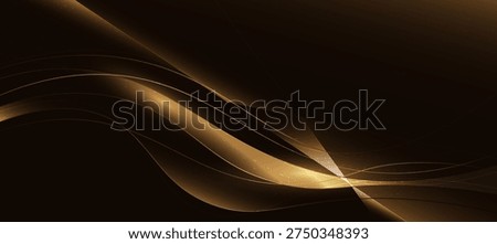 Luxury gold black curve background, abstract elegant background vector for branding presentation and ad poster