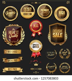 Luxury gold and black design elements collection