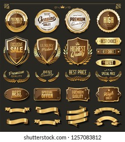 Luxury gold and black design elements collection