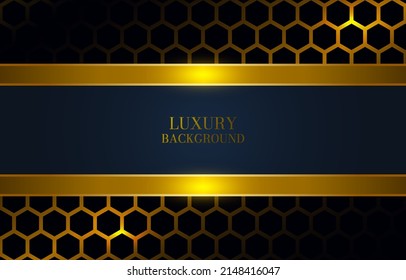 Luxury gold and blue background design