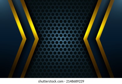 Luxury gold and blue background design