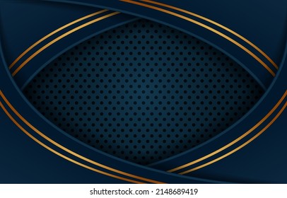 Luxury gold and blue background design