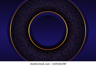 Luxury gold and blue background design