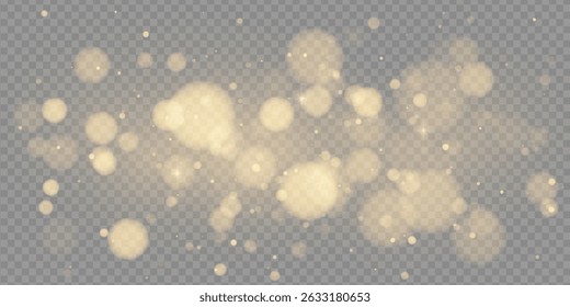 Luxury gold bokeh with soft glitter and magical sparkles. Bright firework effect with festive confetti on black background. Perfect for Christmas, celebration or New Year themes.
