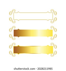 Vector de diseño de borde dorado de lujo