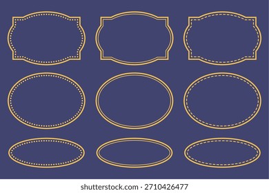 Luxury Gold Border Frame Set for Packaging and Labels
