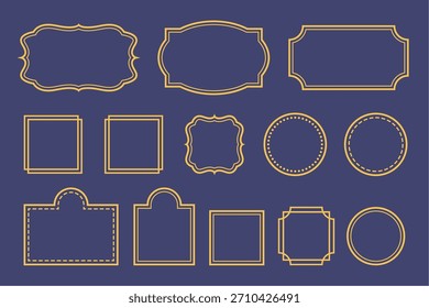 Luxury Gold Border Frame Set for Packaging and Labels
