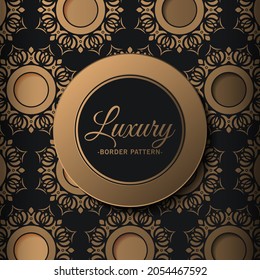 Luxury gold border pattern background