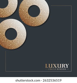 Luxury gold border pattern background