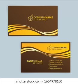 Luxury Gold business card template Premium Vector