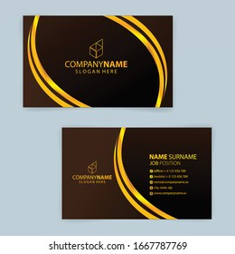 Luxury Gold business card template Premium Vector