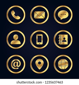 Luxury Gold Business Contact Icon