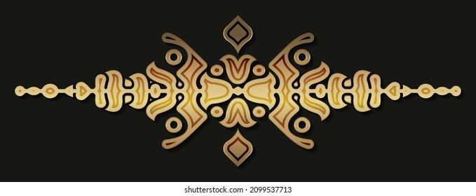 Luxury gold Calligraphy ornament Design Elements