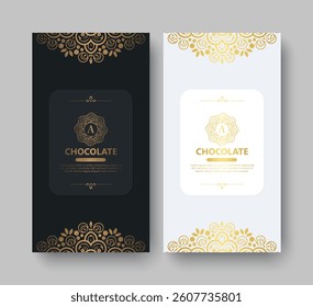Luxury gold chocolate bar packaging design