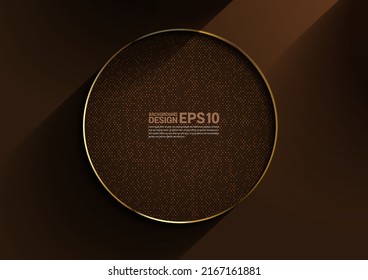 Luxury gold circle color, shadow background overlap layer gradients composition, simple minimal shapes for advertising, application Banner, flyer cover template design