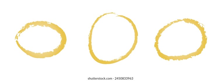 Ilustración de marco de Vector de círculo de oro de lujo