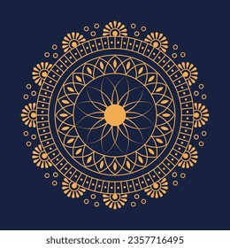 Luxury gold color abstract mandala design, golden pattern mandala, Floral background, decoration, Mandala art ornament