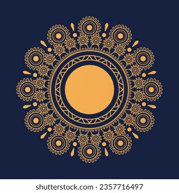Luxury gold color abstract mandala design, golden pattern mandala, Floral background, decoration, Mandala art ornament