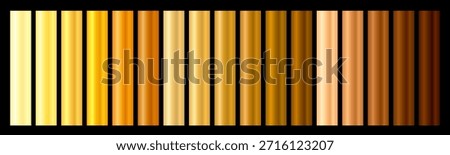 Luxury gold color gradient palette from light yellow to deep bronze for premium backgrounds