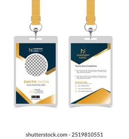 Luxury gold color id card design template