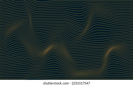 luxury gold color wavy background vector