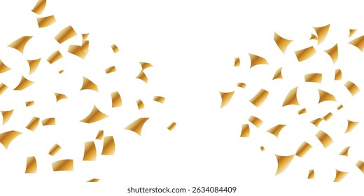 Luxury Gold Confetti Glitter Over Dark Backdrop – A Stunning Vector for Celebration and Party Themes. Celebratory Gold Confetti Border on White – Vector Background for New Year,