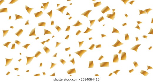 Luxury Gold Confetti Glitter Over Dark Backdrop – A Stunning Vector for Celebration and Party Themes. Celebratory Gold Confetti Border on White – Vector Background for New Year,