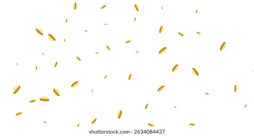 Luxury Gold Confetti Glitter Over Dark Backdrop – A Stunning Vector for Celebration and Party Themes. Celebratory Gold Confetti Border on White – Vector Background for New Year,