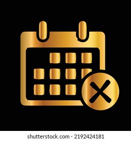 luxury gold cross design gold color on black background, calendar layout template vector for corporate