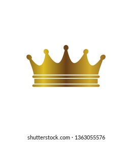 Golden Crown Closeup Isolated On White Stock Vector (Royalty Free ...