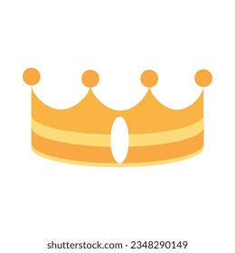 Luxury gold crowns icon vector illustration editable white background