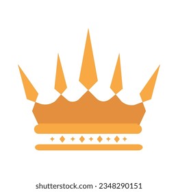 Coronas de oro de lujo icono ilustración vectorial de fondo blanco editable
