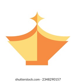 Coronas de oro de lujo icono ilustración vectorial de fondo blanco editable