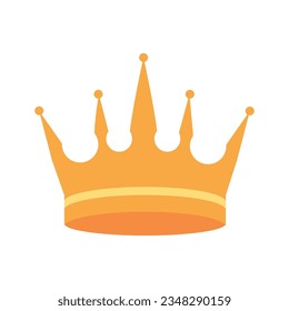 Luxury gold crowns icon vector illustration editable white background