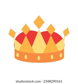 Luxury gold crowns icon vector illustration editable white background