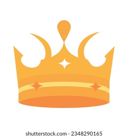 Luxury gold crowns icon vector illustration editable white background
