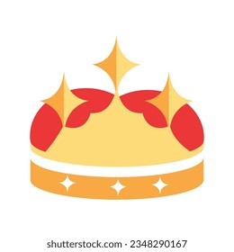 Coronas de oro de lujo icono ilustración vectorial de fondo blanco editable