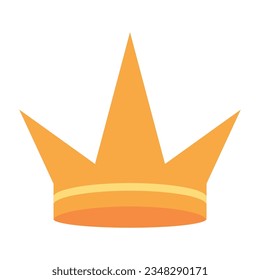 Luxury gold crowns icon vector illustration editable white background