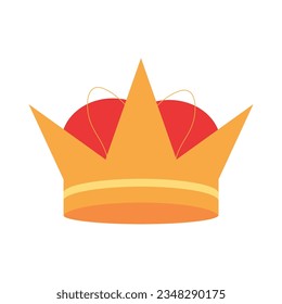 Luxury gold crowns icon vector illustration editable white background