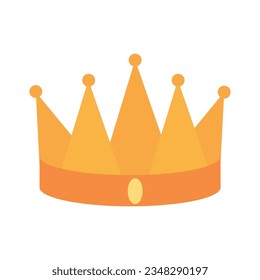 Luxury gold crowns icon vector illustration editable white background