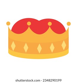 Luxury gold crowns icon vector illustration editable white background