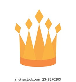 Luxury gold crowns icon vector illustration editable white background