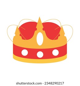 Luxury gold crowns icon vector illustration editable white background