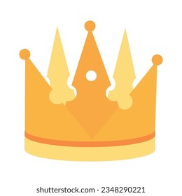Luxury gold crowns icon vector illustration editable white background
